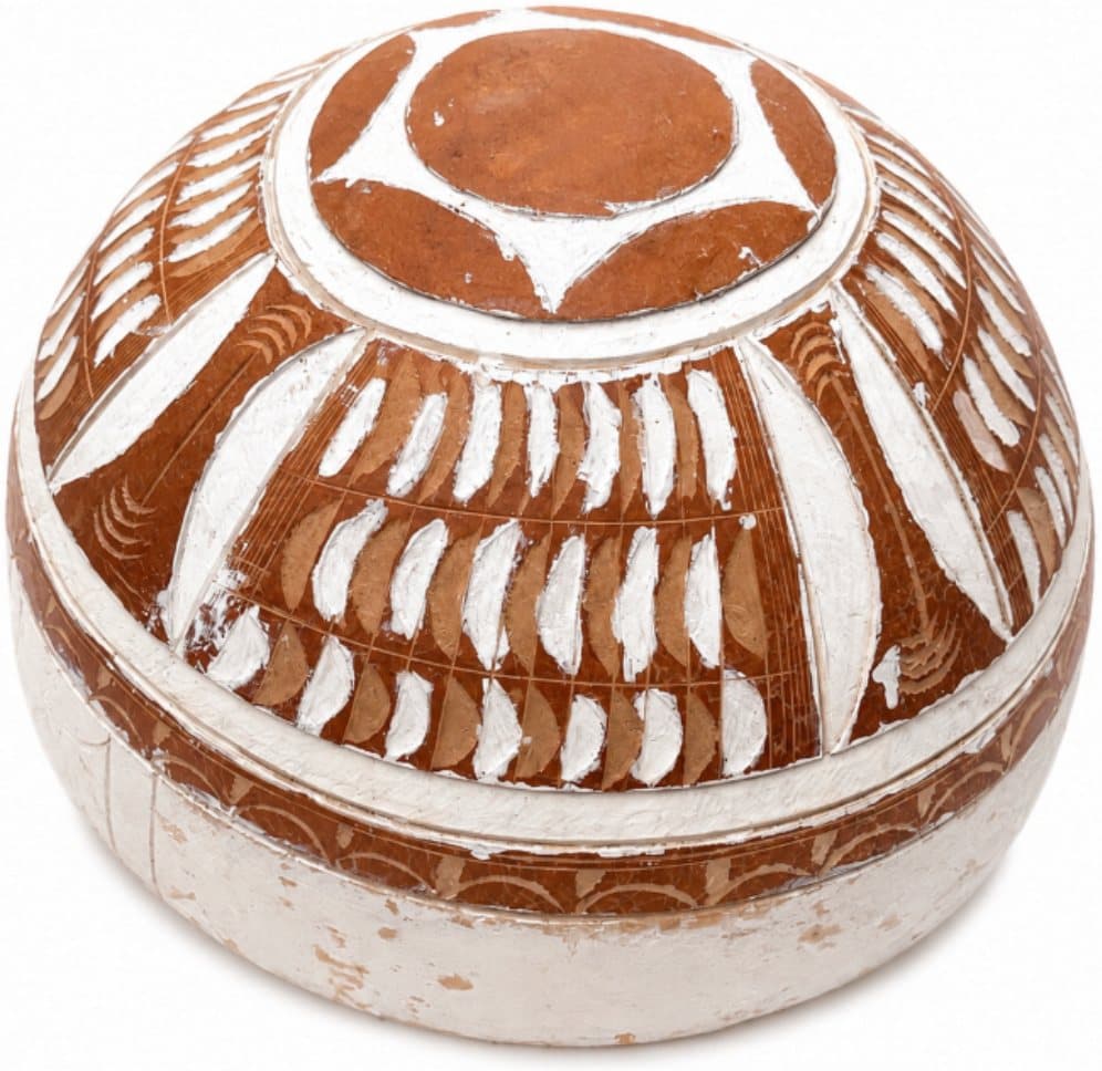 Carved Calabash available for event rental in Lagos from Decor Adorné