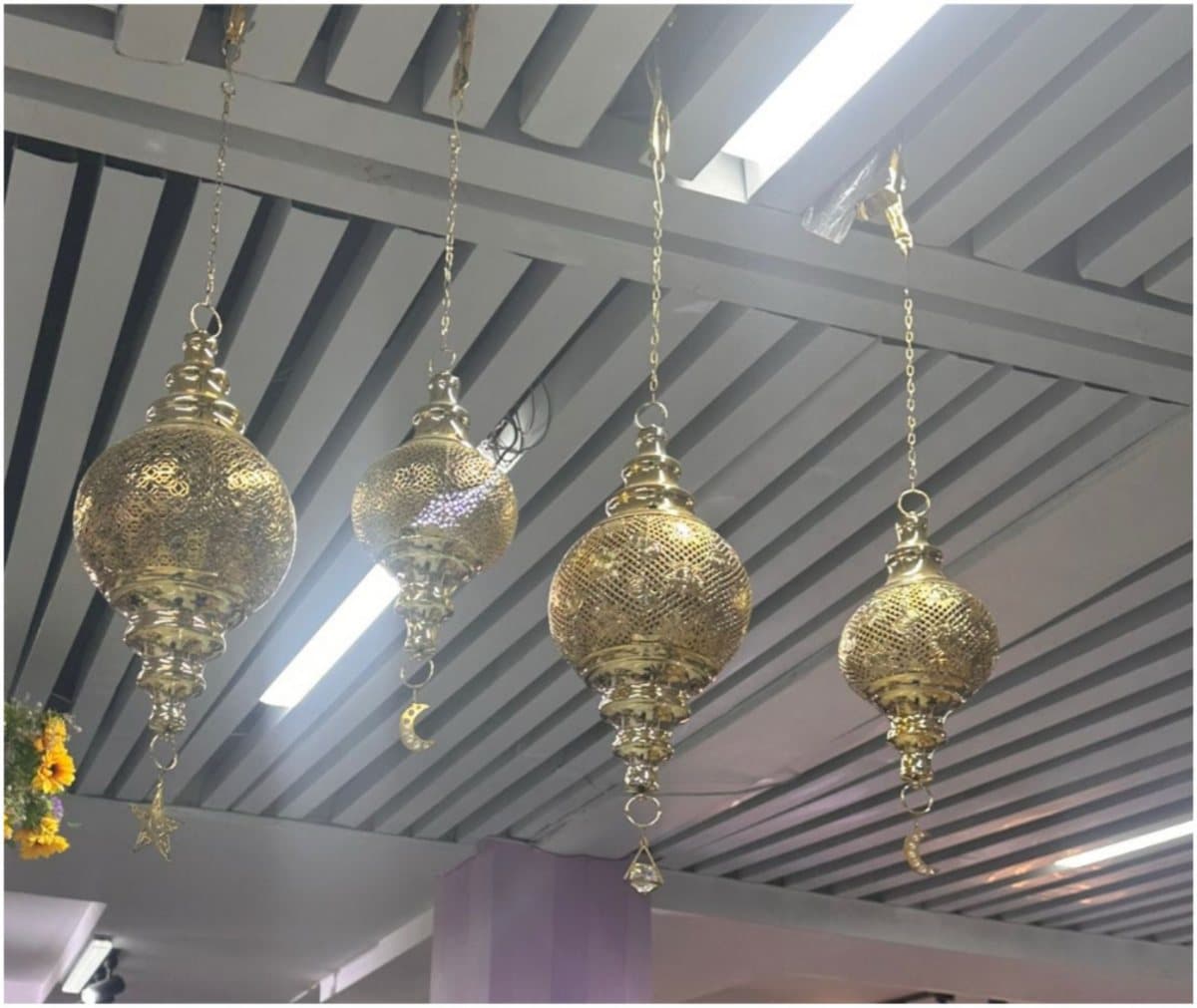 Hanging Lamps available for event rental in Lagos from Decor Adorné