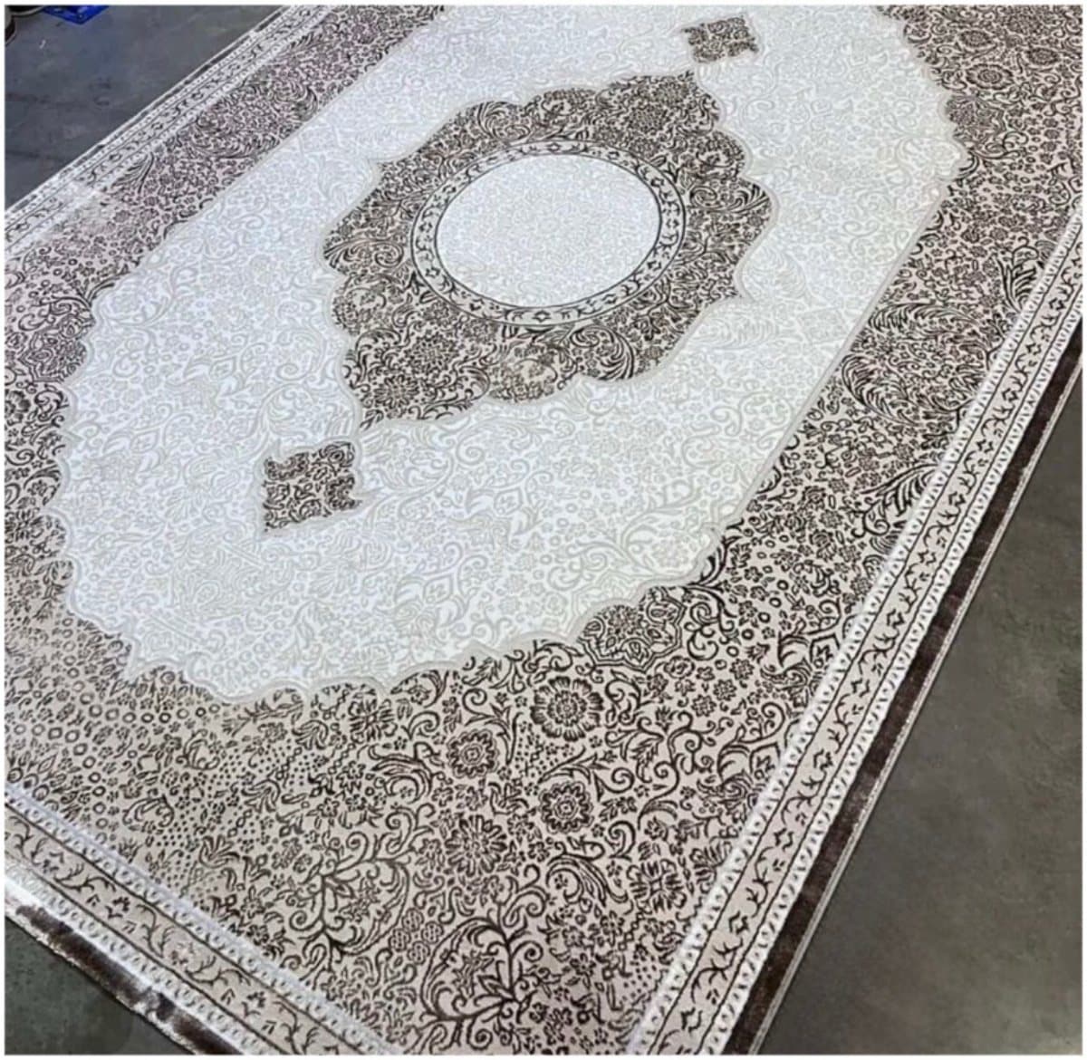 Beige Persian Rug (7ft × 10ft) available for event rental in Lagos from Decor Adorné