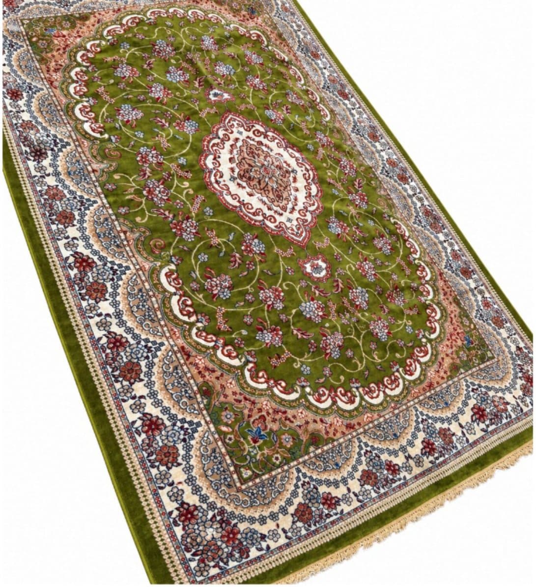 Green Persian Rug (8ft × 11.8ft) available for event rental in Lagos from Decor Adorné