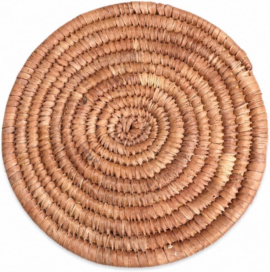 Raffia Table Mat (8 inches) available for event rental in Lagos from Decor Adorné