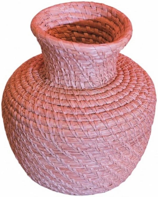 Raffia Vase (6 inches) available for event rental in Lagos from Decor Adorné