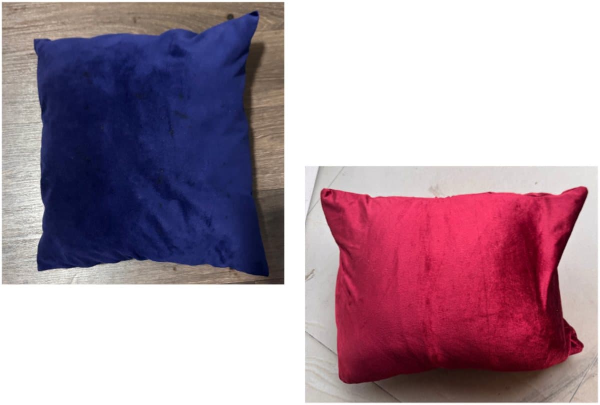 Velvet Throw Pillows available for event rental in Lagos from Decor Adorné